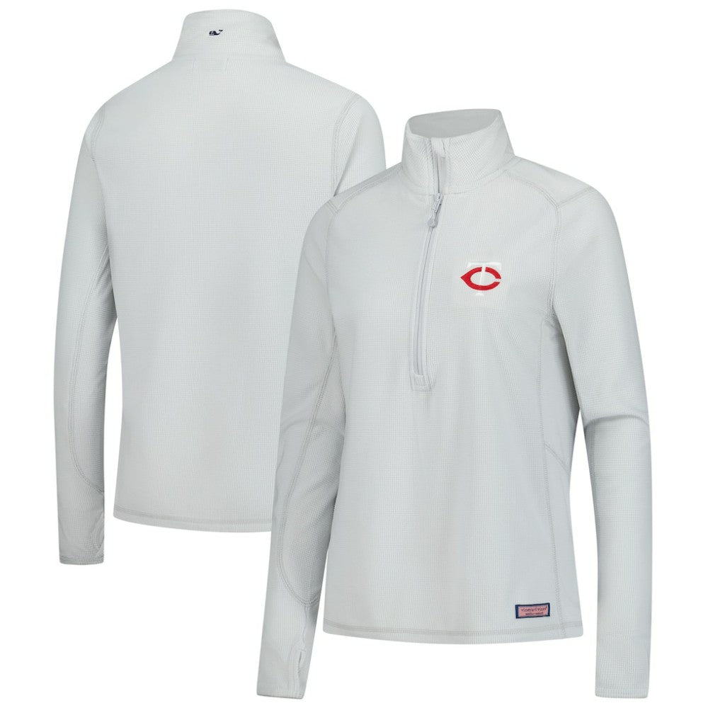 Minnesota Twins Vineyard Vines Women's Performance Grid Half-Zip Pullover Top Online