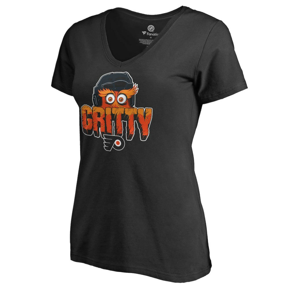 Philadelphia Flyers Women's Go Gritty V-Neck T-Shirt - Black | NHL on sale