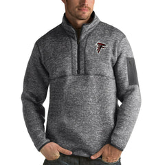 Atlanta Falcons Antigua Fortune Quarter-Zip Pullover Jacket - Charcoal - NFL