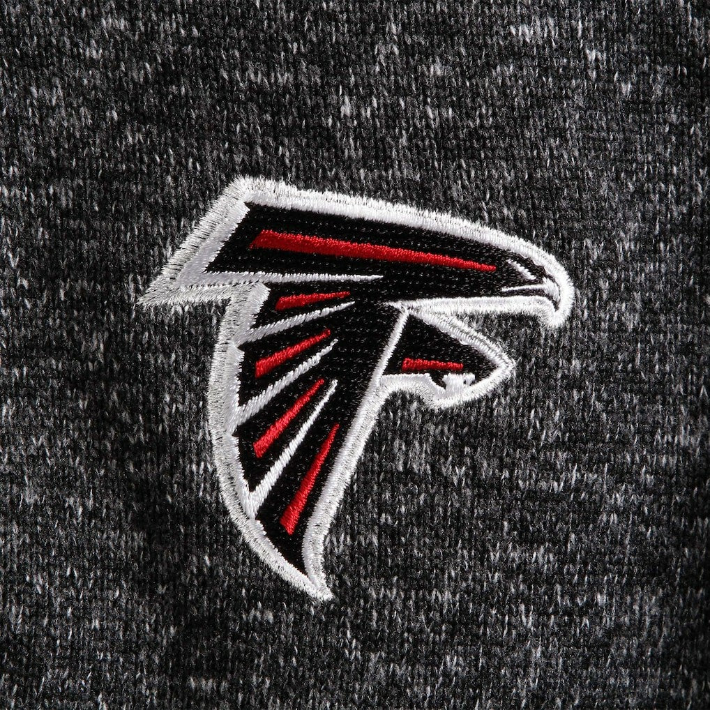 Atlanta Falcons Antigua Fortune Quarter-Zip Pullover Jacket - Heather Black - NFL
