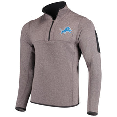 Detroit Lions Antigua Fortune Quarter-Zip Pullover Jacket - Charcoal - NFL