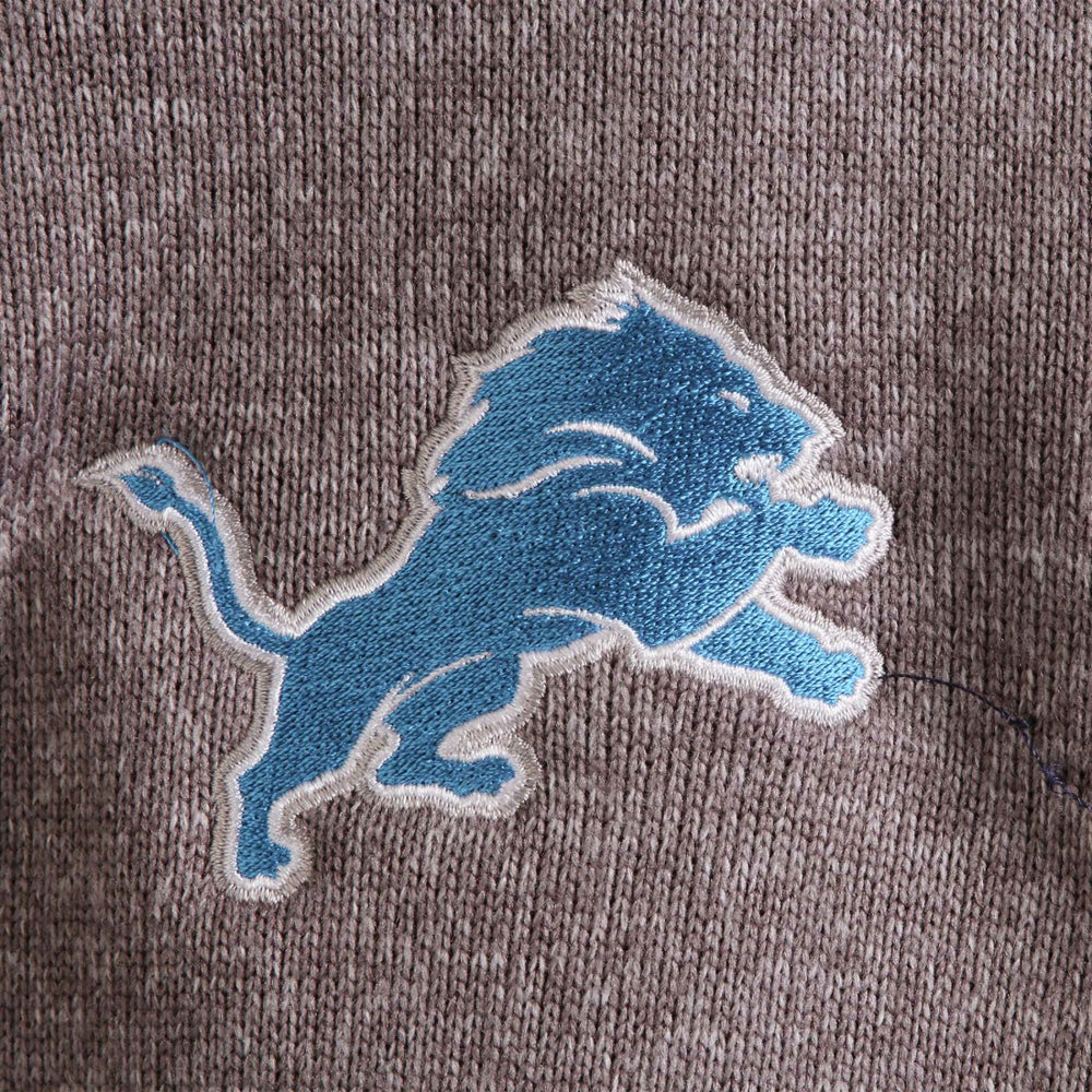 Detroit Lions Antigua Fortune Quarter-Zip Pullover Jacket - Charcoal - NFL