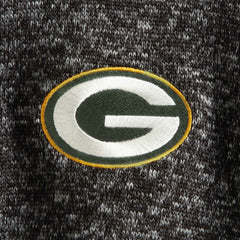 Green Bay Packers Antigua Fortune Quarter-Zip Pullover Jacket - Heather Black - NFL