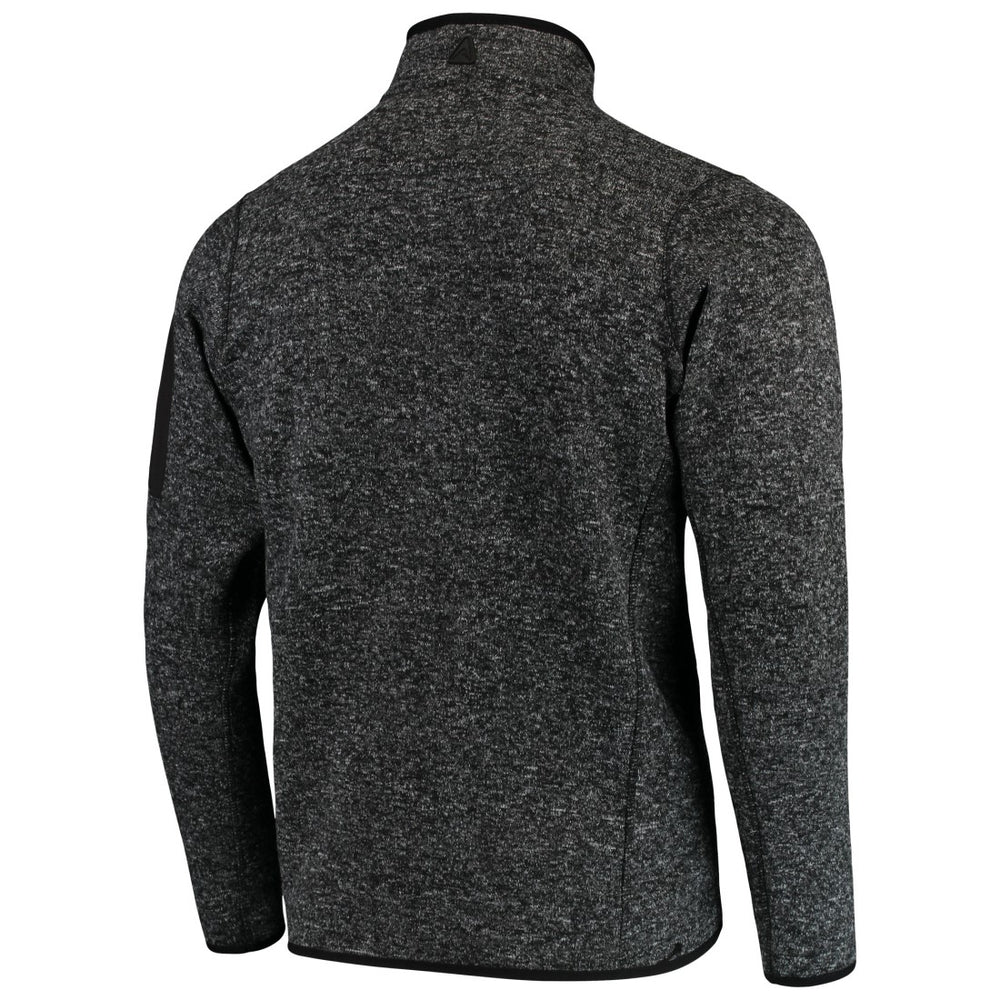 Green Bay Packers Antigua Fortune Quarter-Zip Pullover Jacket - Heather Black - NFL