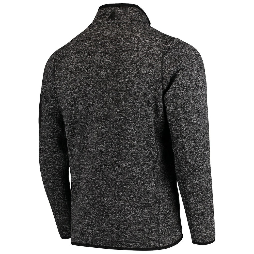 Kansas City Chiefs Antigua Fortune Quarter-Zip Pullover Jacket - Heather Black - NFL