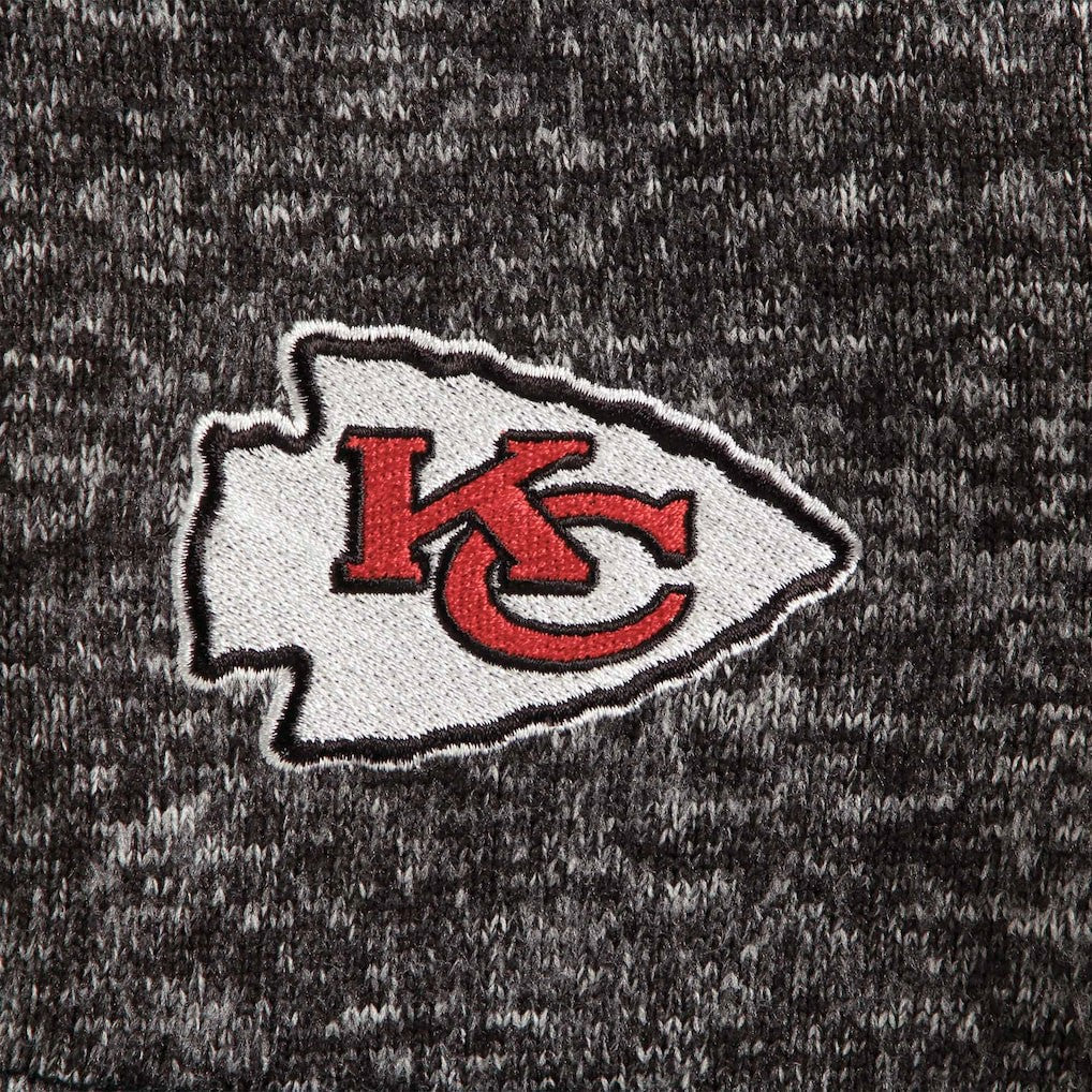 Kansas City Chiefs Antigua Fortune Quarter-Zip Pullover Jacket - Heather Black - NFL