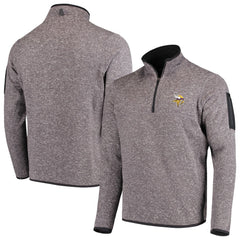 Minnesota Vikings Antigua Fortune Quarter-Zip Pullover Jacket - Charcoal - NFL