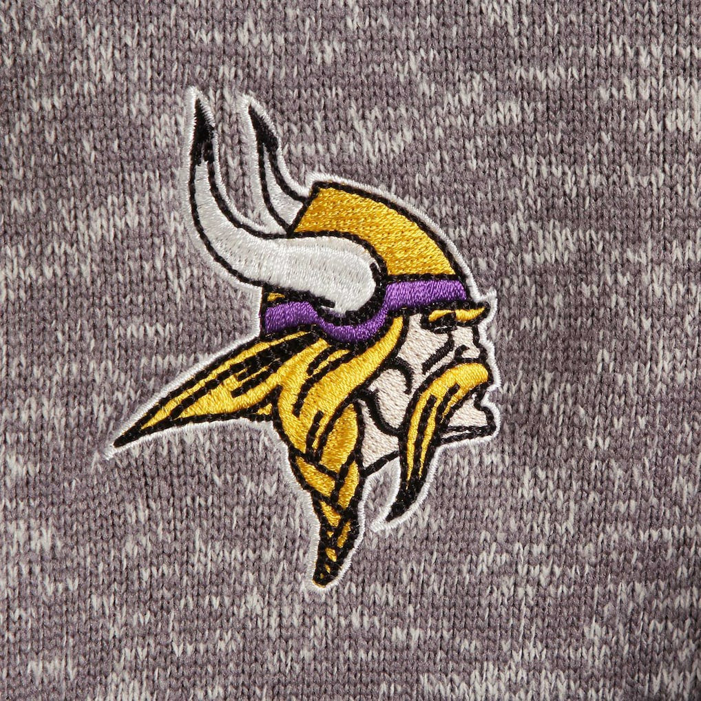 Minnesota Vikings Antigua Fortune Quarter-Zip Pullover Jacket - Charcoal - NFL