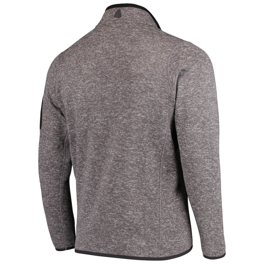 New England Patriots Antigua Fortune Quarter-Zip Pullover Jacket - Charcoal - NFL