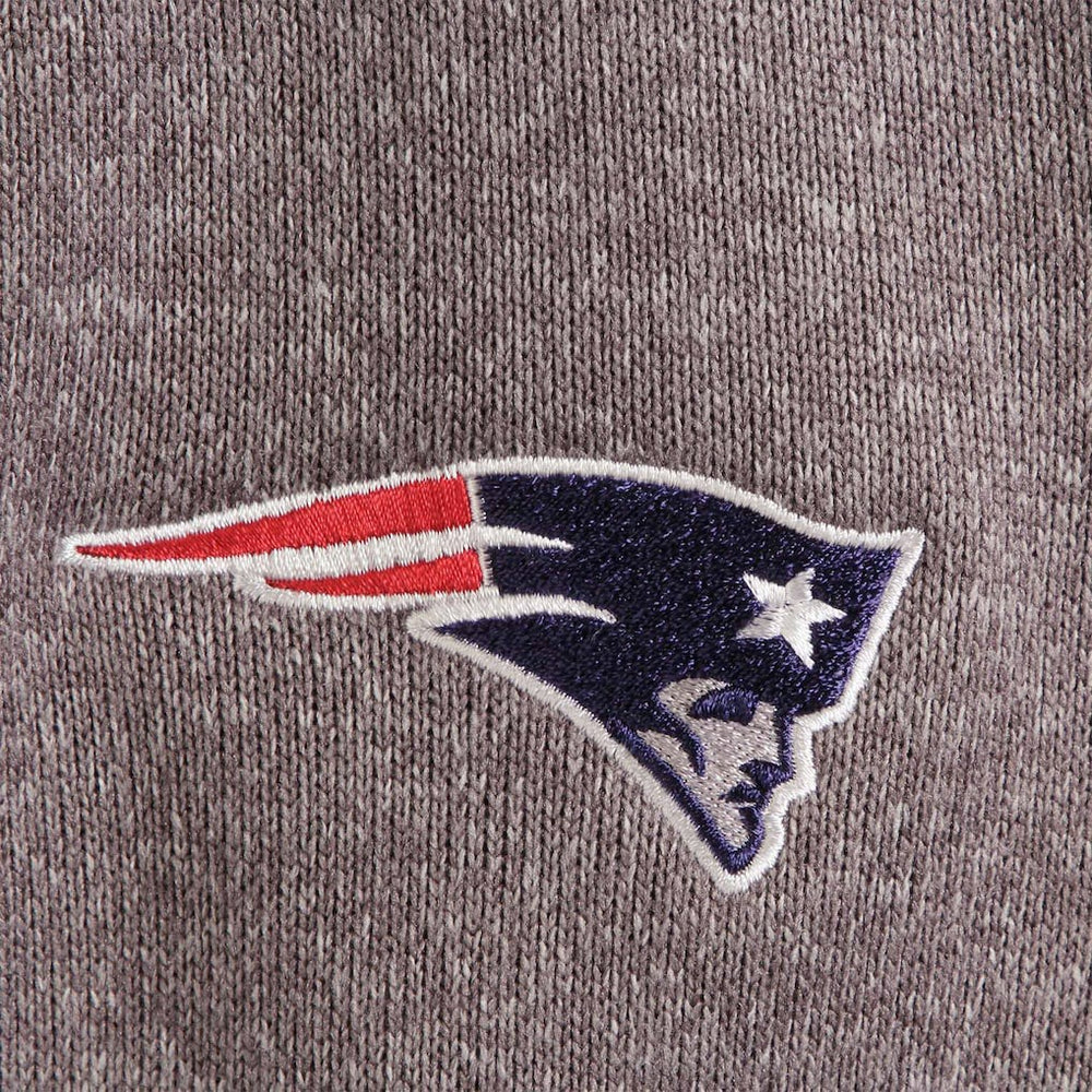 New England Patriots Antigua Fortune Quarter-Zip Pullover Jacket - Charcoal - NFL