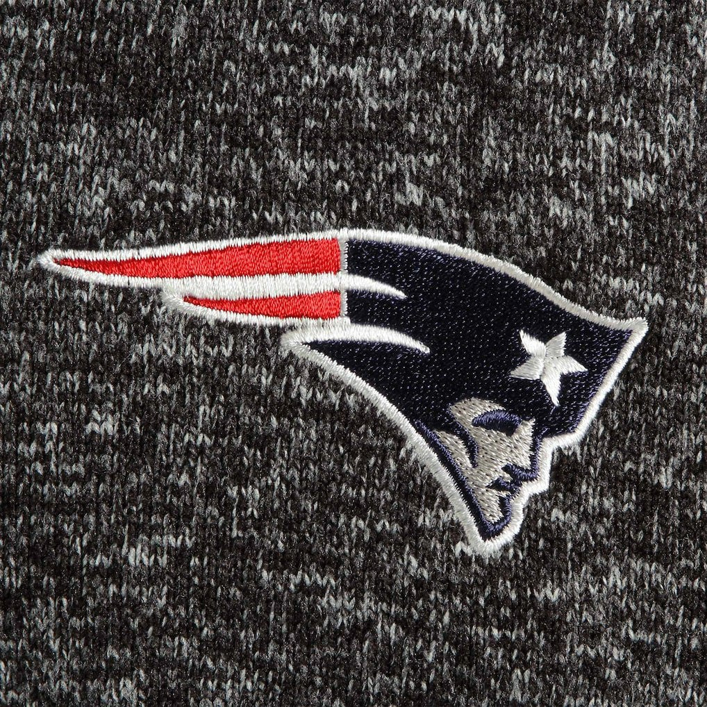 New England Patriots Antigua Fortune Quarter-Zip Pullover Jacket - Heather Black - NFL