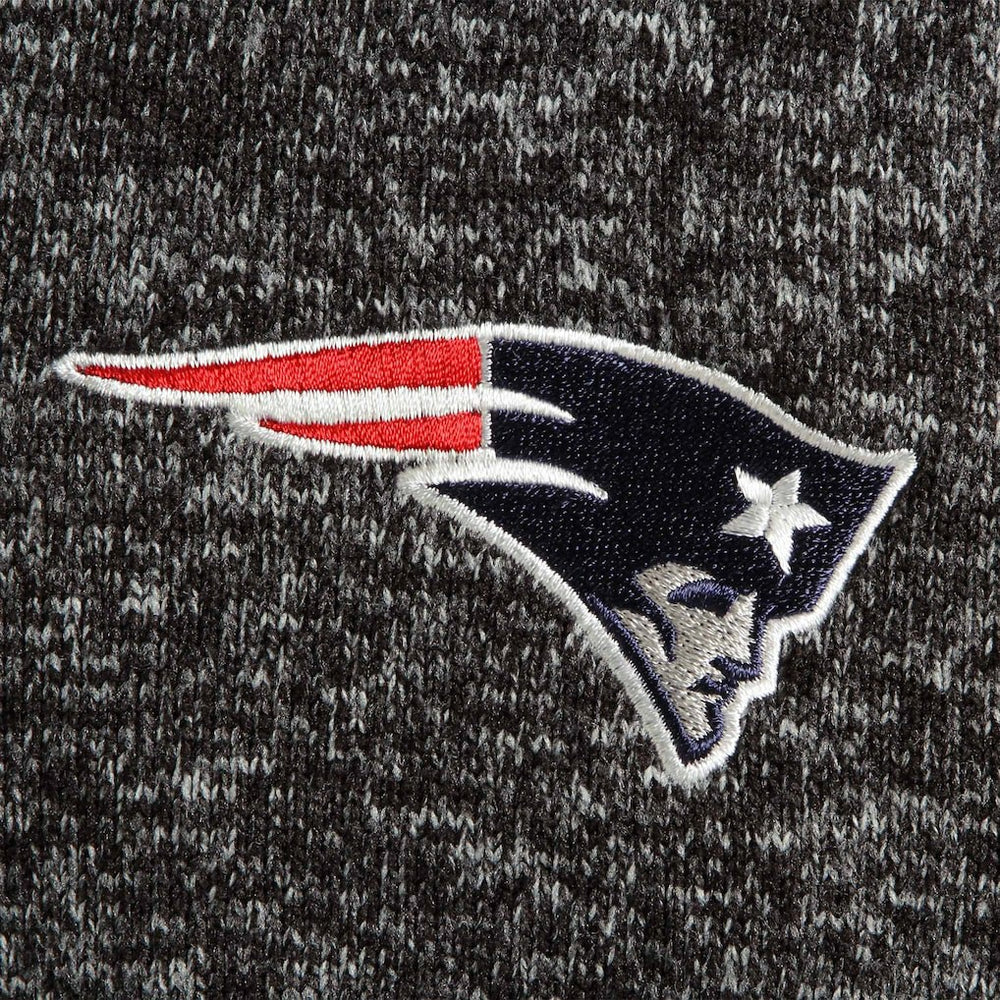 New England Patriots Antigua Fortune Quarter-Zip Pullover Jacket - Heather Black - NFL
