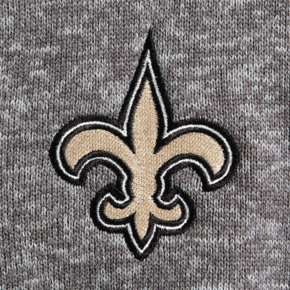 New Orleans Saints Antigua Fortune Quarter-Zip Pullover Jacket - Charcoal - NFL