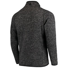 New Orleans Saints Antigua Fortune Quarter-Zip Pullover Jacket - Heather Black - NFL
