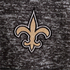 New Orleans Saints Antigua Fortune Quarter-Zip Pullover Jacket - Heather Black - NFL