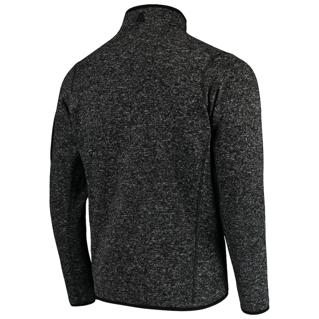 Pittsburgh Steelers Antigua Fortune Quarter-Zip Pullover Jacket - Heather Black - NFL