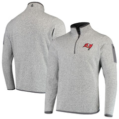 Tampa Bay Buccaneers Antigua Fortune Quarter-Zip Pullover Jacket - Heather Black - NFL