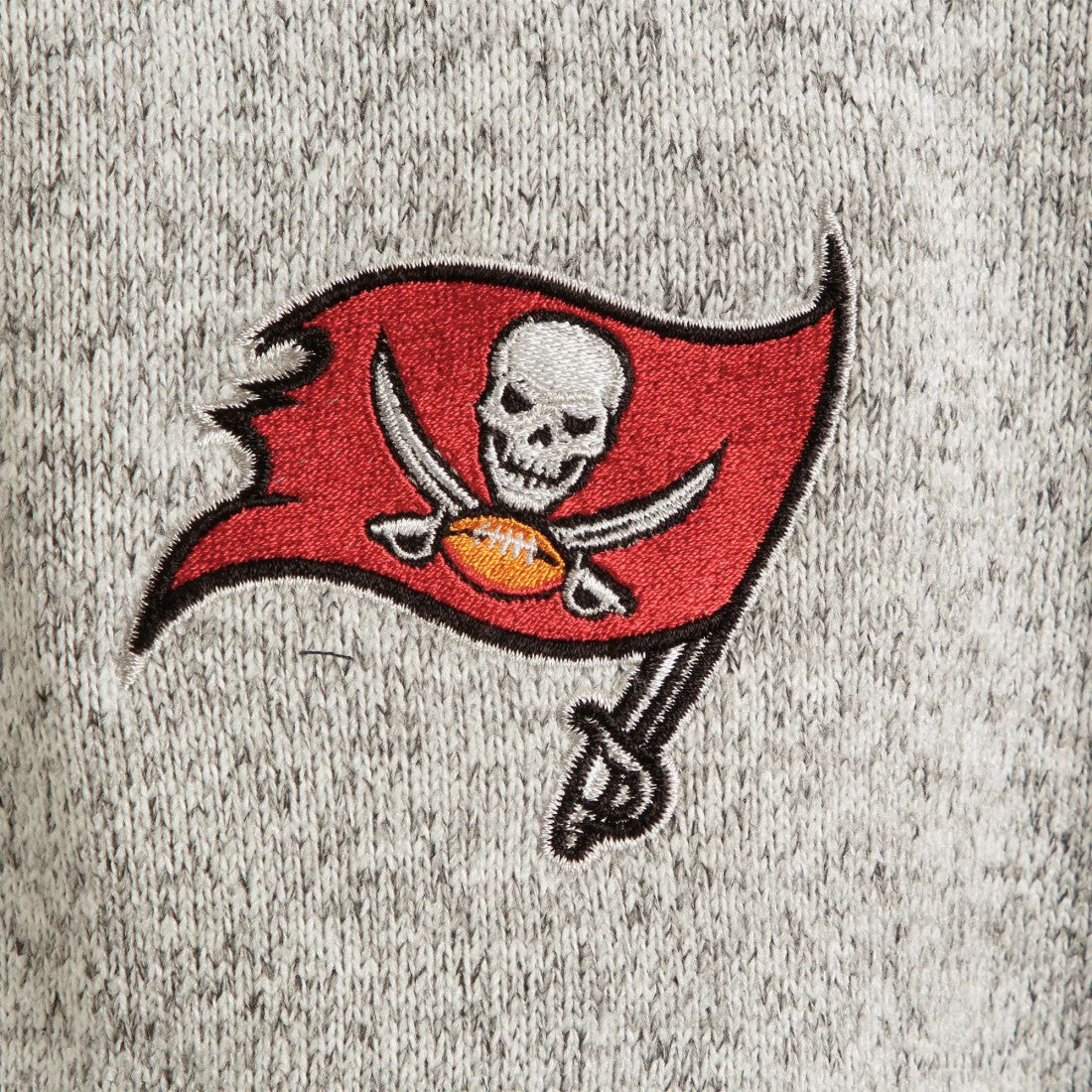 Tampa Bay Buccaneers Antigua Fortune Quarter-Zip Pullover Jacket - Heather Black - NFL