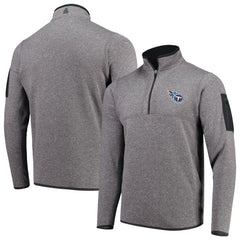Tennessee Titans Antigua Fortune Quarter-Zip Pullover Jacket - Charcoal - NFL