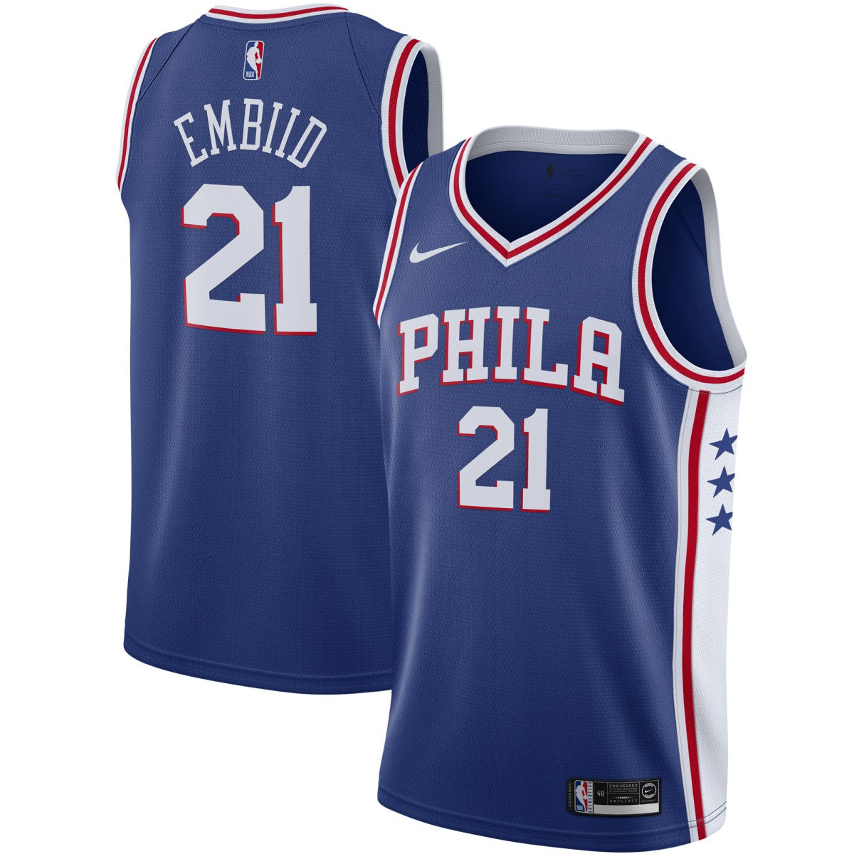 Nike Joel Embiid Philadelphia 76ers 2019/2020 Swingman Jersey Icon Edition Royal