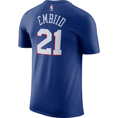 Nike Joel Embiid Philadelphia 76ers Player Name & Number Performance T-Shirt Royal