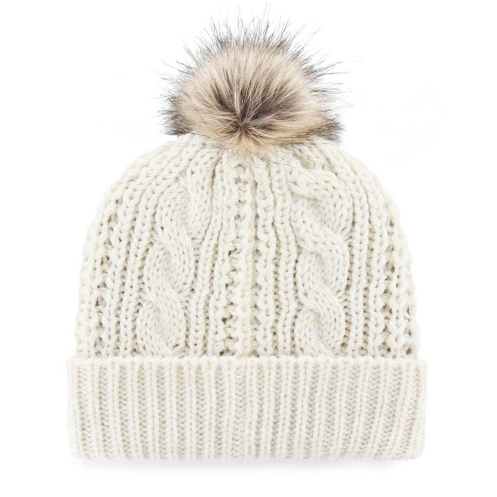 San Francisco 49ers '47 Women's Meeko Cuffed Knit Hat With Pom - White - 47 brand