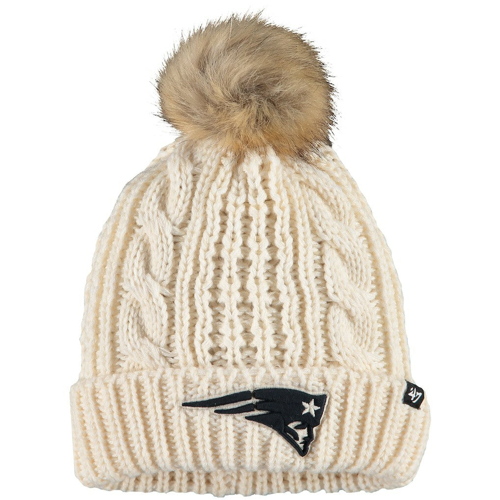 New England Patriots '47 Women's Meeko Cuffed Knit Hat - Cream - 47 brand