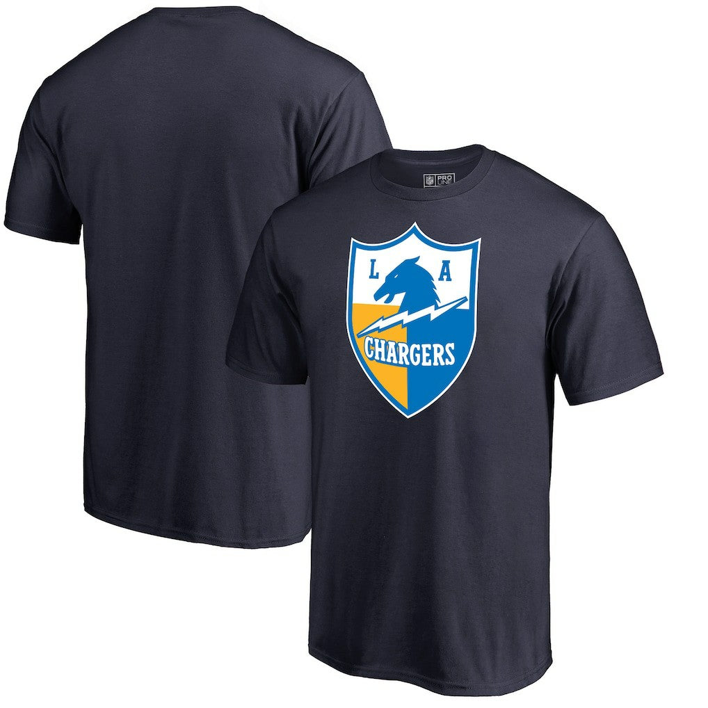 Los Angeles Chargers Vintage Shield Logo T-Shirt - Navy - NFL
