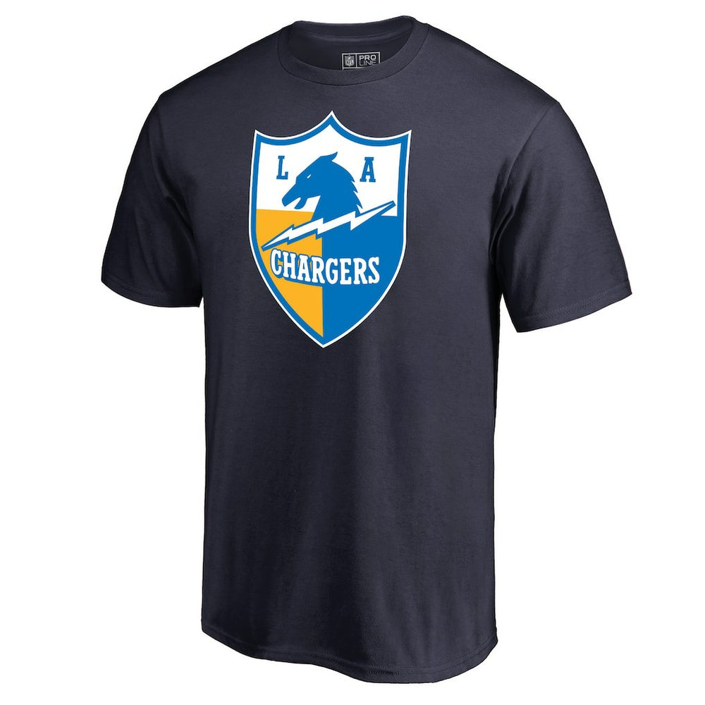 Los Angeles Chargers Vintage Shield Logo T-Shirt - Navy - NFL