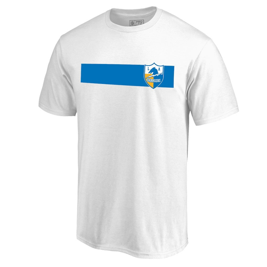 Los Angeles Chargers Vintage Rugby Stripe T-Shirt - White - NFL