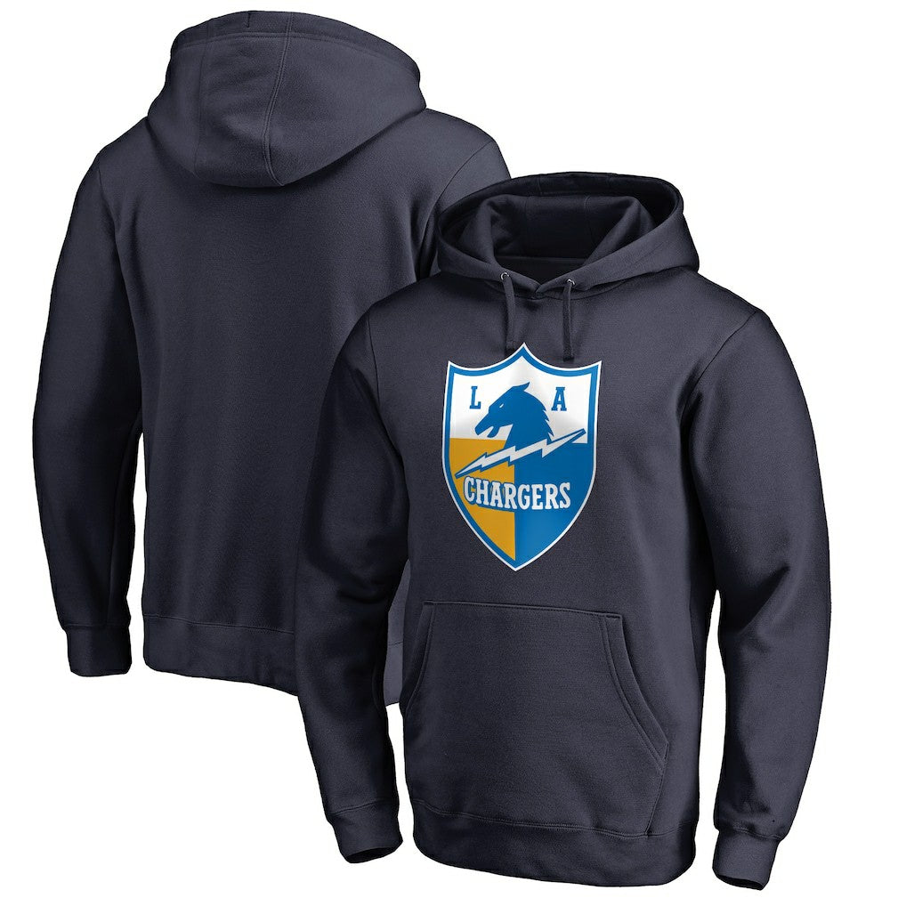 Los Angeles Chargers Vintage Shield Logo Pullover Hoodie - Navy - NFL