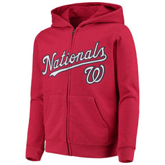 Washington Nationals Youth Team Color Wordmark Full-Zip Hoodie Online