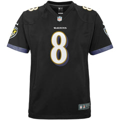 Lamar Jackson Baltimore Ravens Youth Game Jersey - Black - Nike
