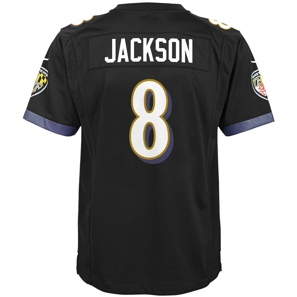 Lamar Jackson Baltimore Ravens Youth Game Jersey - Black - Nike