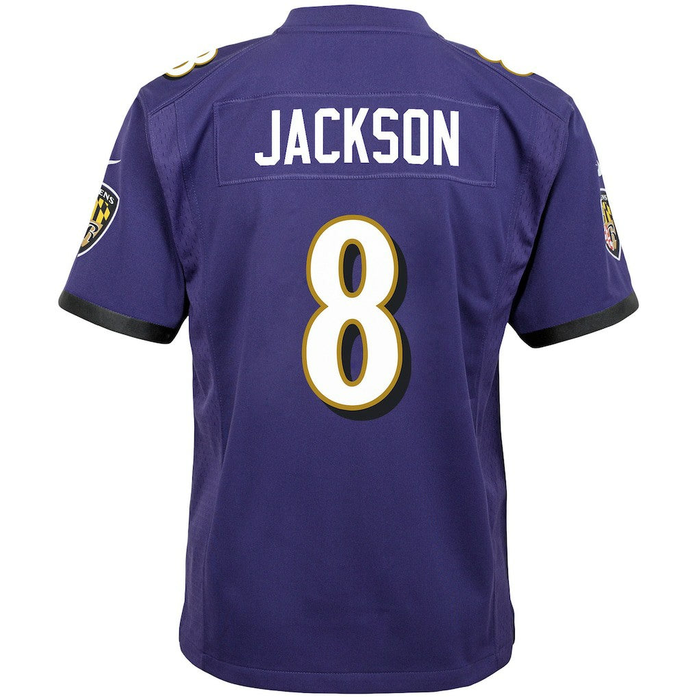Lamar Jackson Baltimore Ravens Youth Game Jersey - Purple - Nike