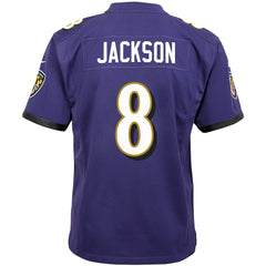 Lamar Jackson Baltimore Ravens Youth Game Jersey - Purple - Nike