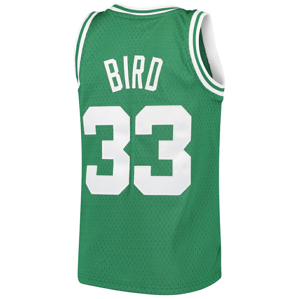 Mitchell & Ness Larry Bird Boston Celtics Youth Hardwood Classics Swingman Throwback Jersey Kelly Green