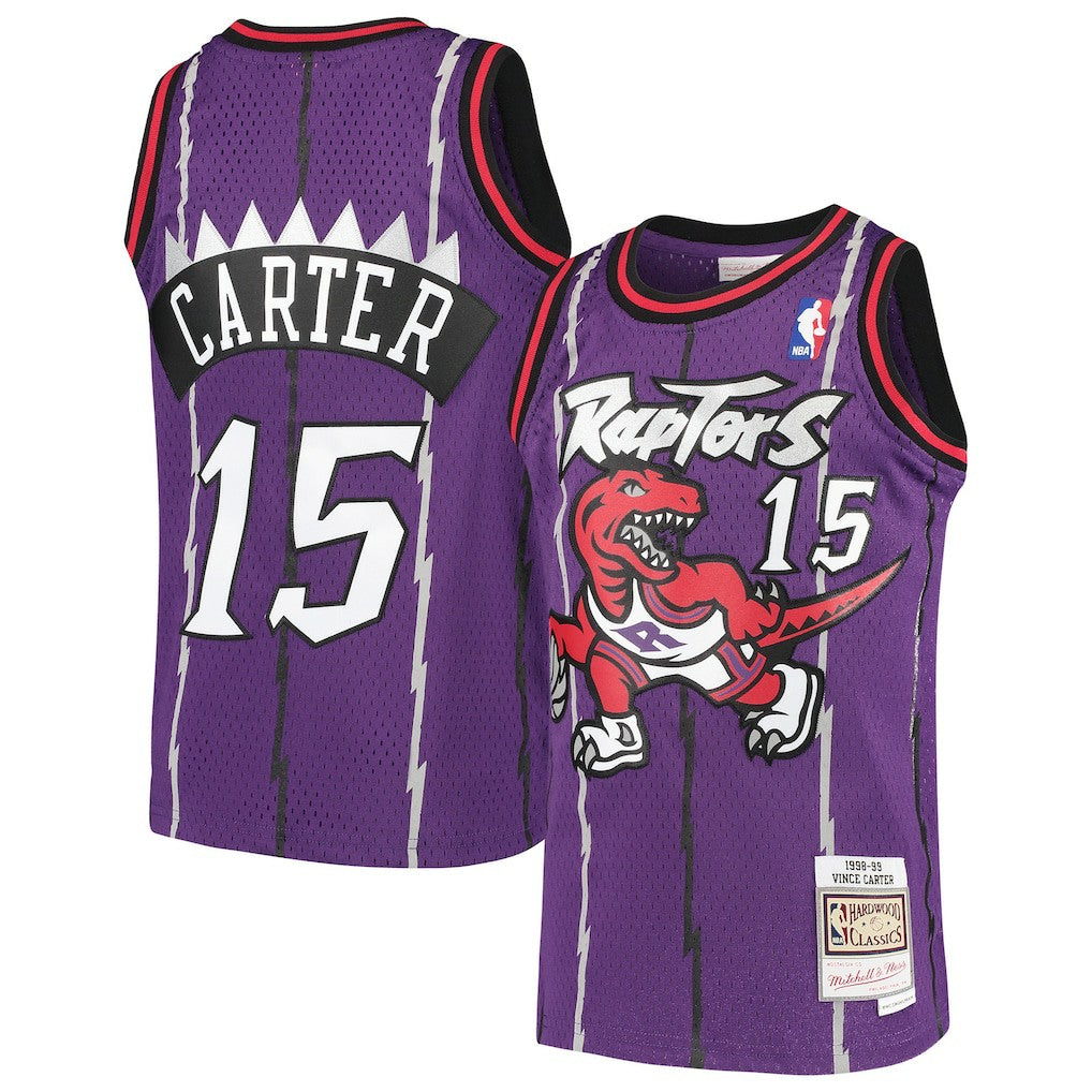 Mitchell & Ness Vince Carter Toronto Raptors Youth 1998/99 Hardwood Classics Swingman Throwback Jersey Purple