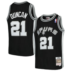 Mitchell & Ness Tim Duncan San Antonio Spurs Youth Swingman Throwback Jersey Black