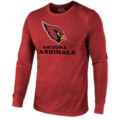 Arizona Cardinals Majestic Threads Lockup Tri-Blend Long Sleeve T-Shirt - Cardinal - NFL
