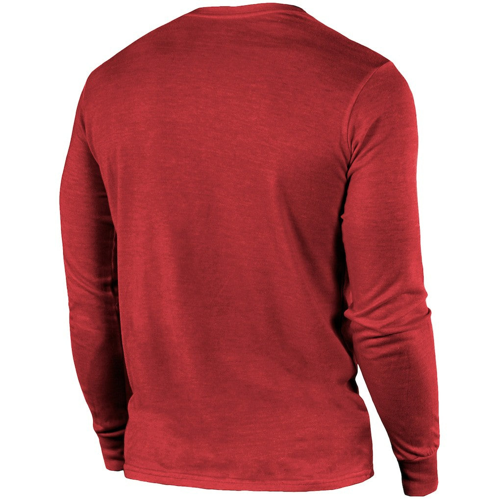 Arizona Cardinals Majestic Threads Lockup Tri-Blend Long Sleeve T-Shirt - Cardinal - NFL