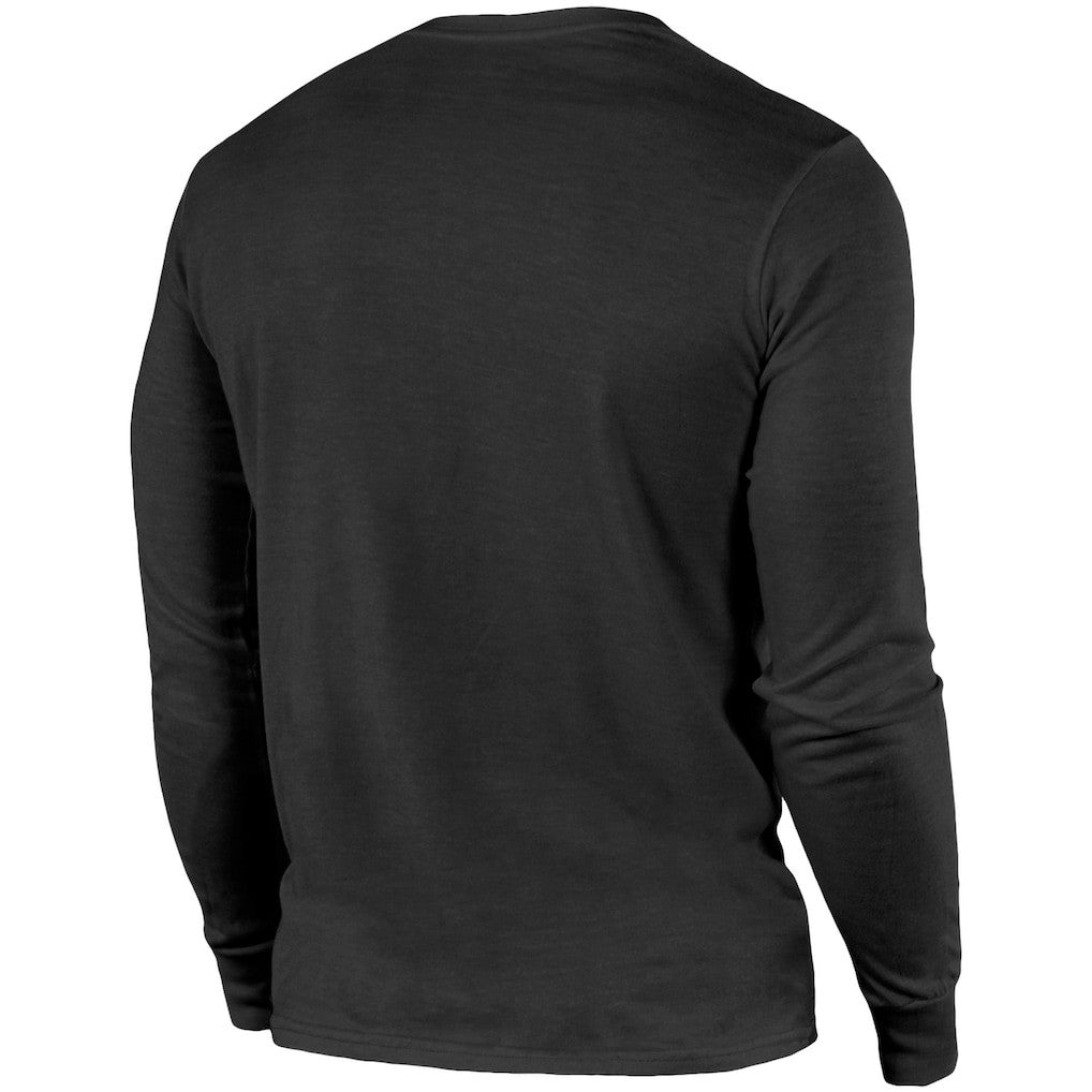 Las Vegas Raiders Majestic Threads Lockup Tri-Blend Long Sleeve T-Shirt - Black - NFL