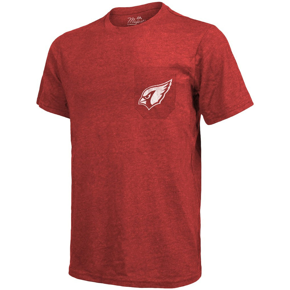 Arizona Cardinals Majestic Threads Tri-Blend Pocket T-Shirt - Cardinal - NFL