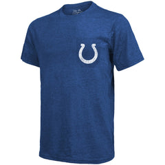 Indianapolis Colts Majestic Threads Tri-Blend Pocket T-Shirt - Heathered Royal - NFL