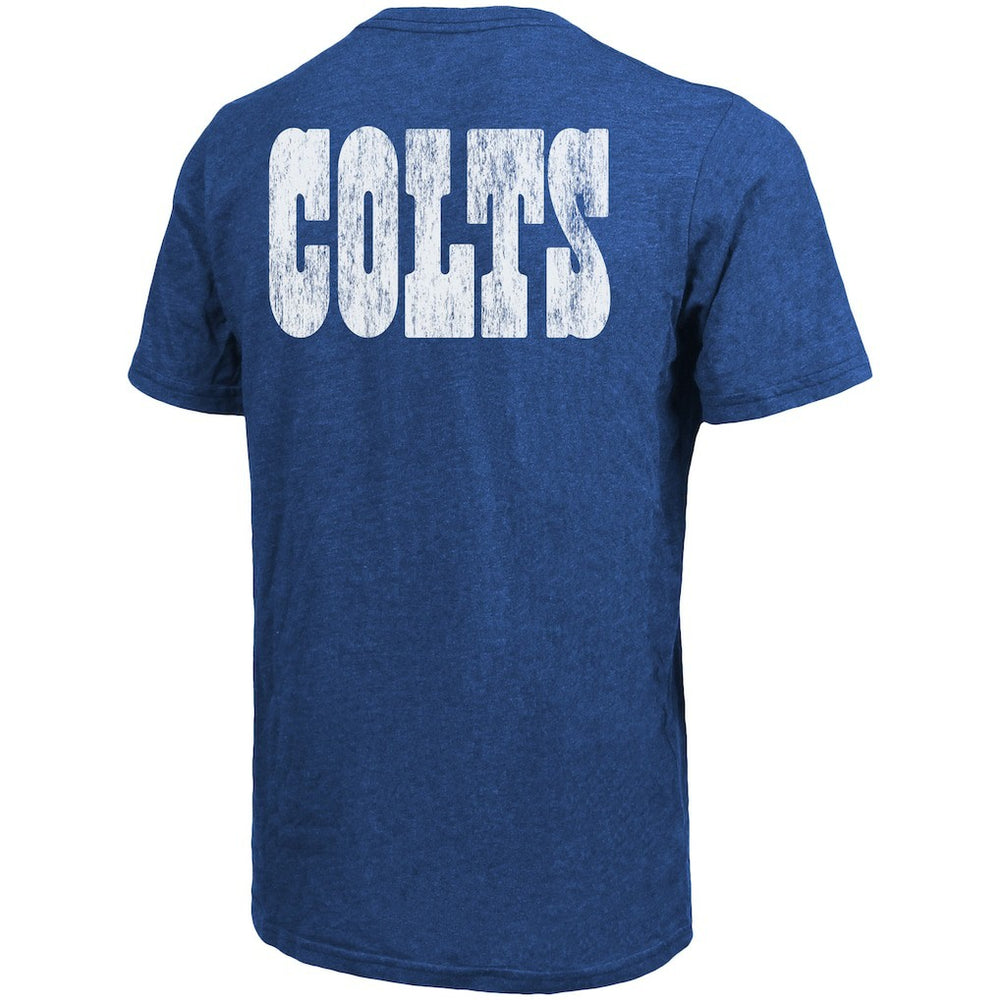 Indianapolis Colts Majestic Threads Tri-Blend Pocket T-Shirt - Heathered Royal - NFL