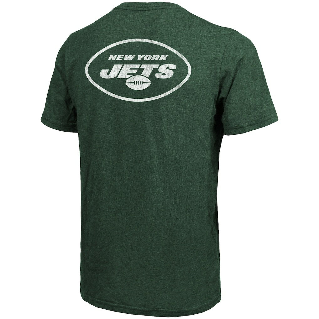 New York Jets Majestic Threads Tri-Blend Pocket T-Shirt - Heathered Green - NFL