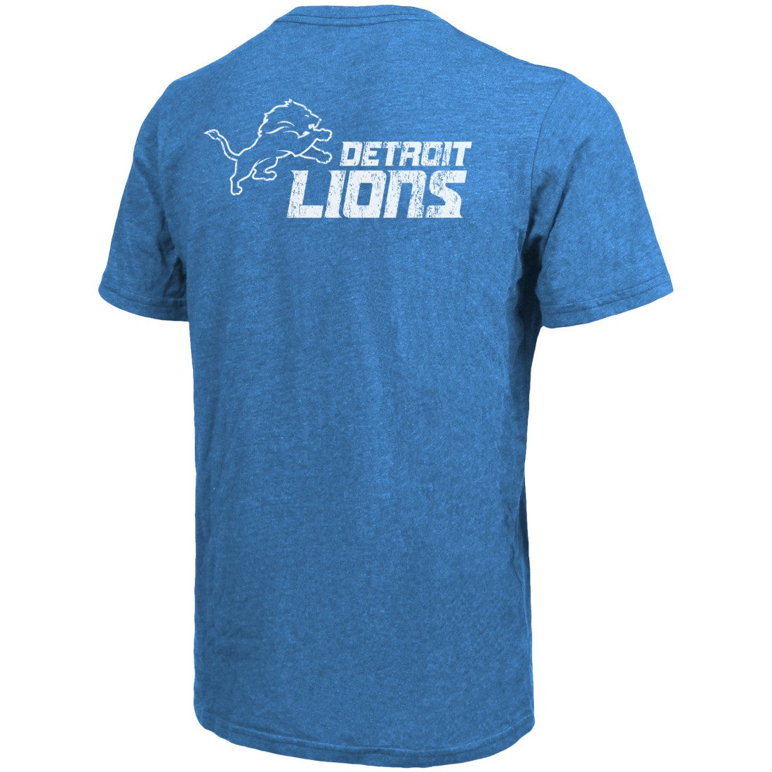 Detroit Lions Majestic Threads Tri-Blend Pocket T-Shirt - Blue - NFL