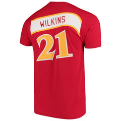 Mitchell & Ness Dominique Wilkins Atlanta Hawks Hardwood Classics Team Name & Number T-Shirt Red