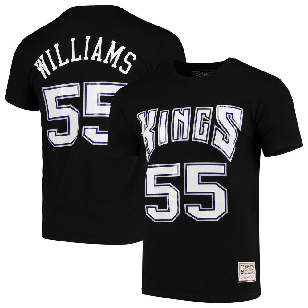 Mitchell & Ness Jason Williams Sacramento Kings Hardwood Classics Team Name & Number T-Shirt Black
