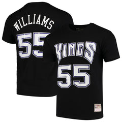 Mitchell & Ness Jason Williams Sacramento Kings Hardwood Classics Team Name & Number T-Shirt Black